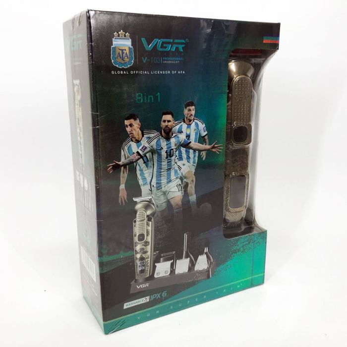 Набор для стрижки VGR 8 в 1 V-103, 19 насадок, Машинка для стрижки для дома, Машинка для стрижки мужская