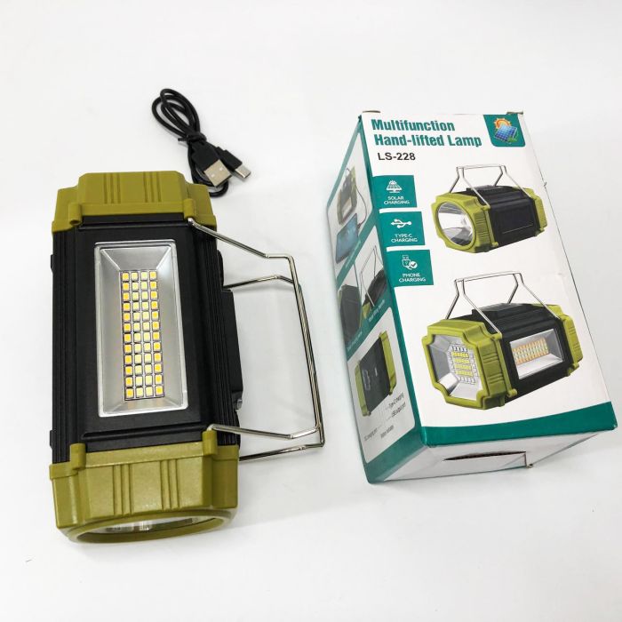 Фонарь переносной LS-228-LED WHITE+RED+BLUE+YELLOW, Фонарь для кемпинга с встроенным зарядным устройством