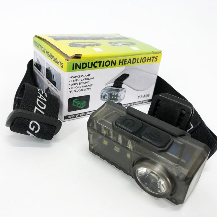 Фонарь налобный YJ-A06-LED+6SMD, Тактический фонарь с красным светом на каску, Головной фонарик