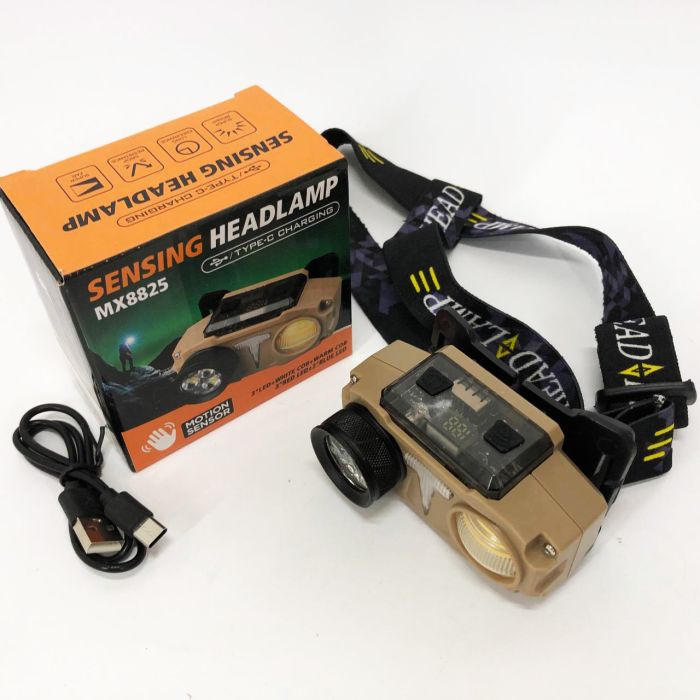 Фонарь налобный CH-8825-3P35+COB(white+yellow)+RGB, Фонарь на голову диодный, Фонарь аккумуляторный