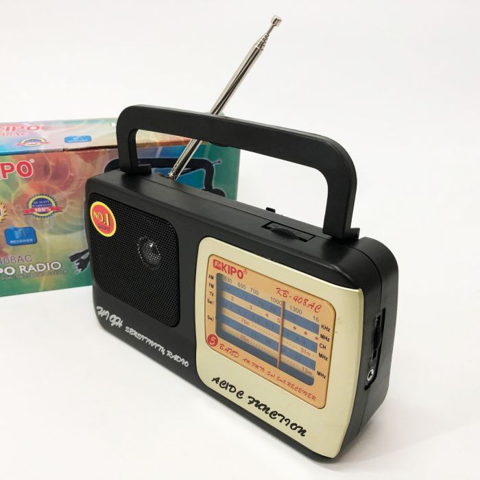 Радиоприёмник KIPO KB-408 AC мощный радио FM c usb питание от батарейки R20 или от сети