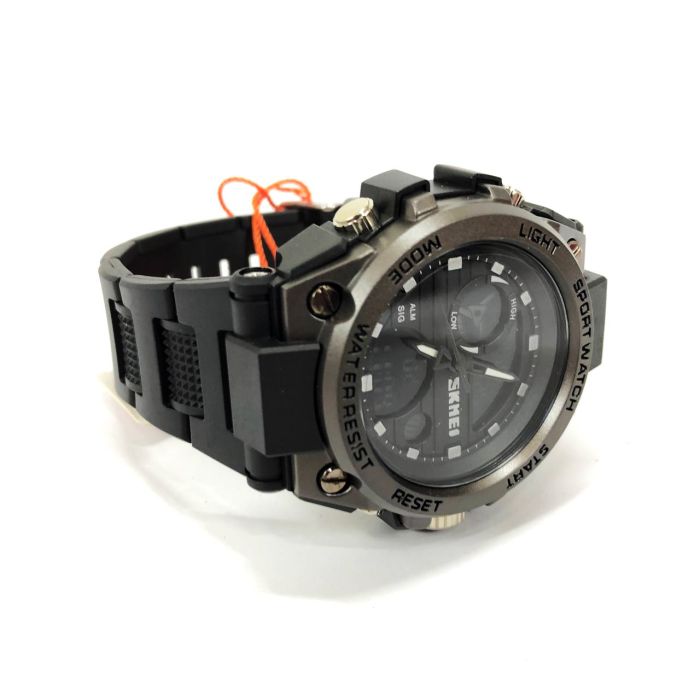 Часы наручные мужские SKMEI 2031BK BLACK, мужские тактические часы, противоударные часы. Цвет: черный