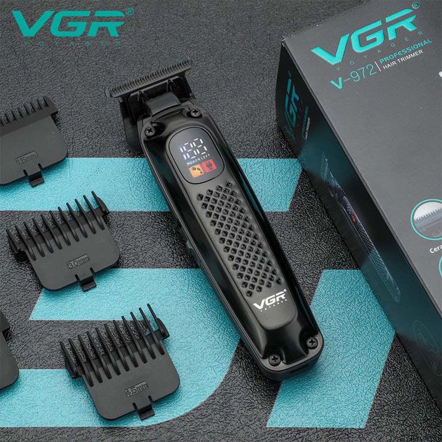 Машинка для стрижки волос триммер VGR V-972 профессиональная с насадками аккумуляторная USB