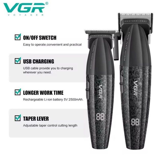 Профессиональный набор для стрижки волос VGR V-640 аккумуляторный Barber Combo PREMIUM
