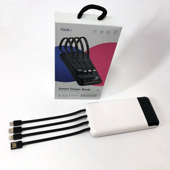 Павербанк Power Bank UKC 50000mAh Мобильная зарядка внешний аккумулятор портативный павер. Цвет: белый