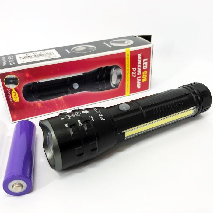 Карманный фонарик PLD-P27 White Laser LED PM10-TG+COB, Сверхмощный фонарик, Подствольный фонарик