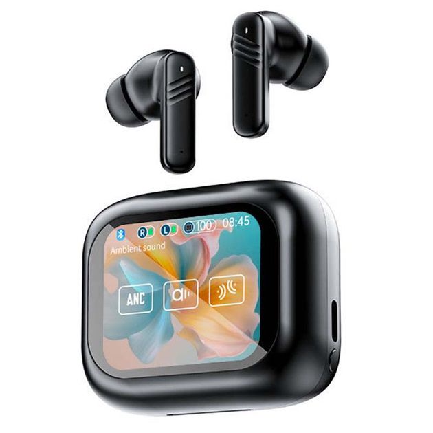 Наушники беспроводные LX-10 TWS Earbuds с LED дисплеем Блютуз беспроводные наушники затычки. Цвет: черный