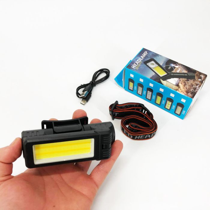 Фонарь WORKLIGHT 2 в 1 5305-COB(WHITE+YELLOW), Мощный фонарь для рыбалки, Мощный фонарь на голову