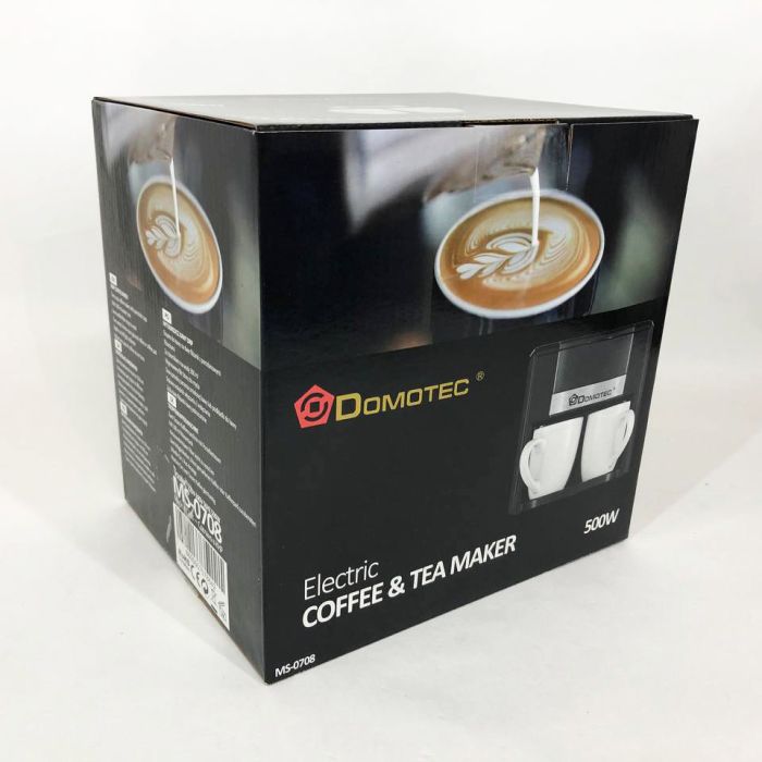 Капельная кофеварка Domotec MS-0708 500 Вт с двумя чашками