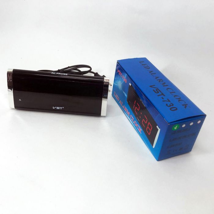 Электронные Часы VST 730 green, цифровые настольные сетевые часы, led alarm clock VST-730, с будильником