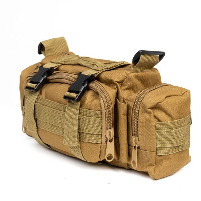 Сумка - подсумок тактическая поясная Tactical военная, сумка нагрудная с ремнем на плечо 5 литров кордура