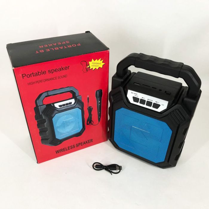 Беспроводная портативная Bluetooth колонка YF-668BT. Цвет: синий