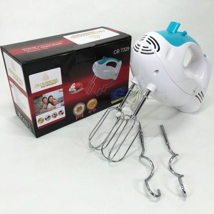 Миксер ручной Crownberg CB-7329 300W, ручной миксер для кухни, кухонный миксер, миксер для взбивания