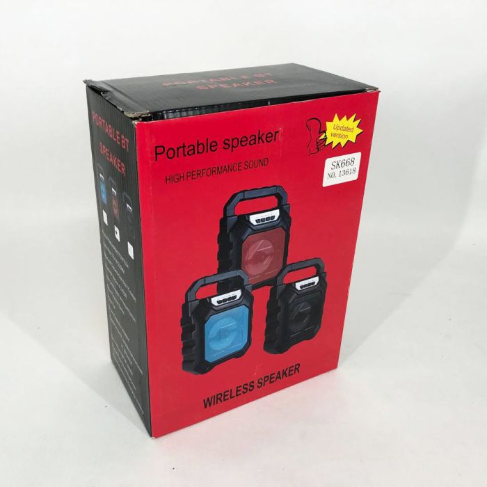 Беспроводная портативная Bluetooth колонка YF-668BT. Цвет: красный