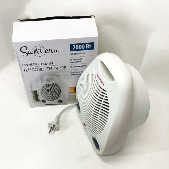 Обогреватель тепловентилятор (дуйка) Suntera FHW-101, Ветродуйка обогреватель, Электрическая дуйка, 2000 w