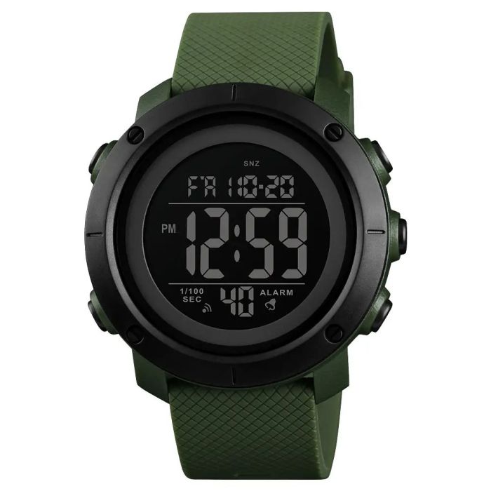 Часы наручные мужские SKMEI 1426AGBK ARMY GREEN-BLACK, часы наручные мужские. Цвет: зеленый