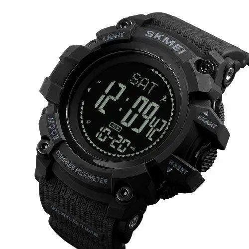 Часы наручные мужские SKMEI 1356BK BLACK, фирменные спортивные часы. Цвет: черный