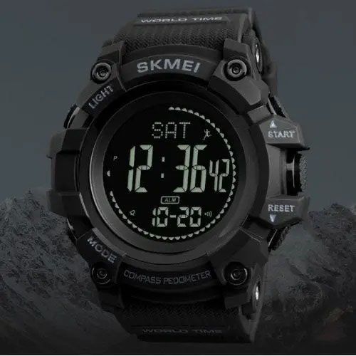 Часы наручные мужские SKMEI 1356BK BLACK, фирменные спортивные часы. Цвет: черный