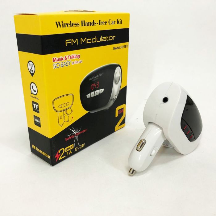 Автомобильный Трансмиттер FM модулятор MOD, Usb трансмиттер, Fm модулятор с аккумулятором. H21 BT