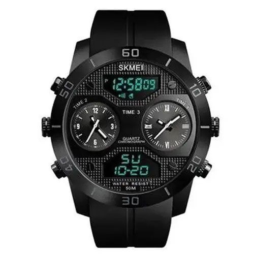 Часы наручные мужские SKMEI 1355BK, противоударные часы, часы для военнослужащих. Цвет: черный