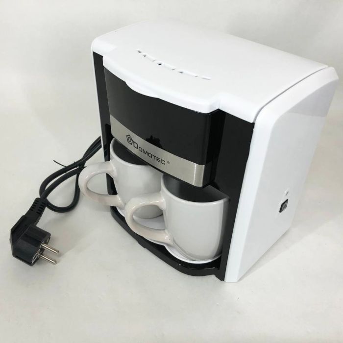 Кофеварка Domotec MS-0706 с двумя чашками в наборе белая, Кофеварки для домашнего пользования