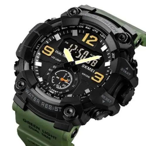 Часы наручные мужские SKMEI 1965AG ARMY GREEN, Часы армейские оригинал, Часы спортивные. Цвет: зеленый