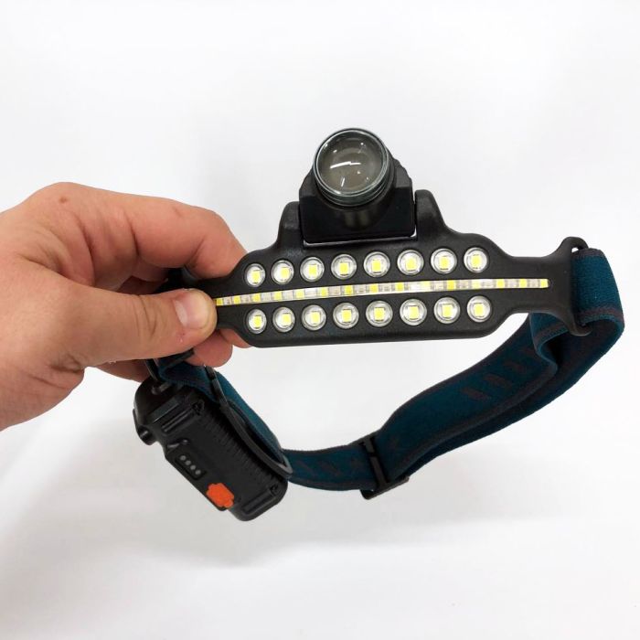 Фонарь налобный BL-W690-LTS+SMD white+red сенсорный (с датчиком движения), светодиодный налобный фонарик