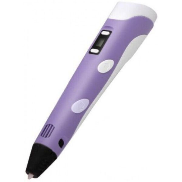 3D ручка Smart 3D Pen 2 c LCD дисплеем, Ручка для объемного рисования, Детская 3д ручка. Цвет: фиолетовый