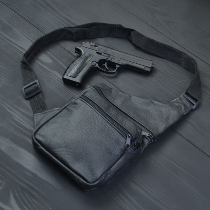 Подарочный набор 2В1! Сумка кожаная + профессиональный фонарь: POLICE BL-X71-P50