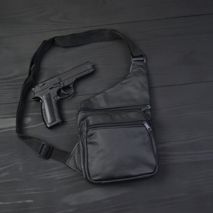 Подарочный набор 2В1! Сумка кожаная + профессиональный фонарь: POLICE BL-X71-P50