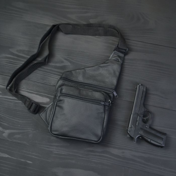 Подарочный набор 2В1! Сумка кожаная + профессиональный фонарь: POLICE BL-X71-P50