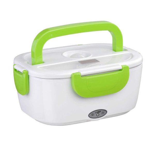 Ланч бокс электрический с подогревом Lunch Heater 220 V Pro, Термос для еды для детей. Цвет: зеленый