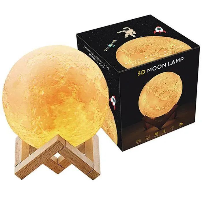 Ночник светящаяся луна Moon Lamp 13 см, Ночник для ребенка на ночь, Ночник для хорошего сна ребенка