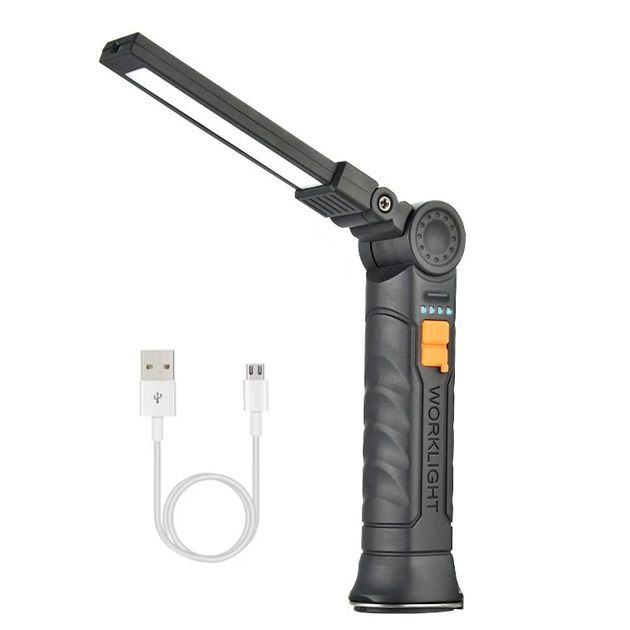 Фонарь поворотный Worklight G51-LED-COB с магнитом и крюком, Кемпинговый складной фонарь