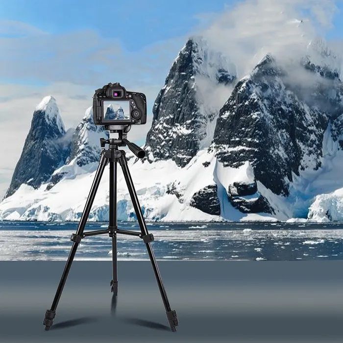 Штатив для телефона и фотоаппарата Tripod 3120 PRO портативный трипод 0,35-1.02м высота. Цвет: черный