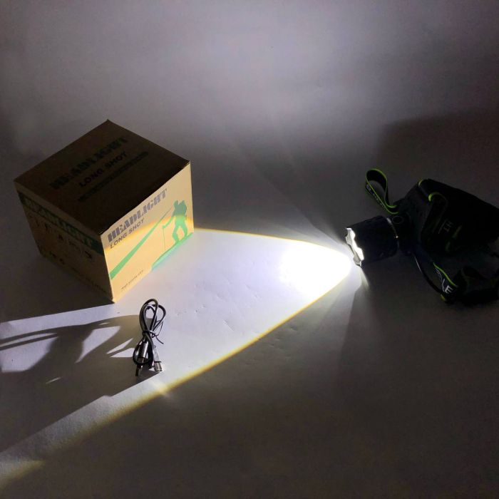 Фонарь налобный A25 WHITE LASER LED PM10-TG, Фонарь аккумуляторный для рыбалки, для туриста