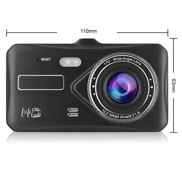 Автомобильный видеорегистратор с двумя камерами T672, LCD 4",1080P Full HD, с поддержкой ночного видения