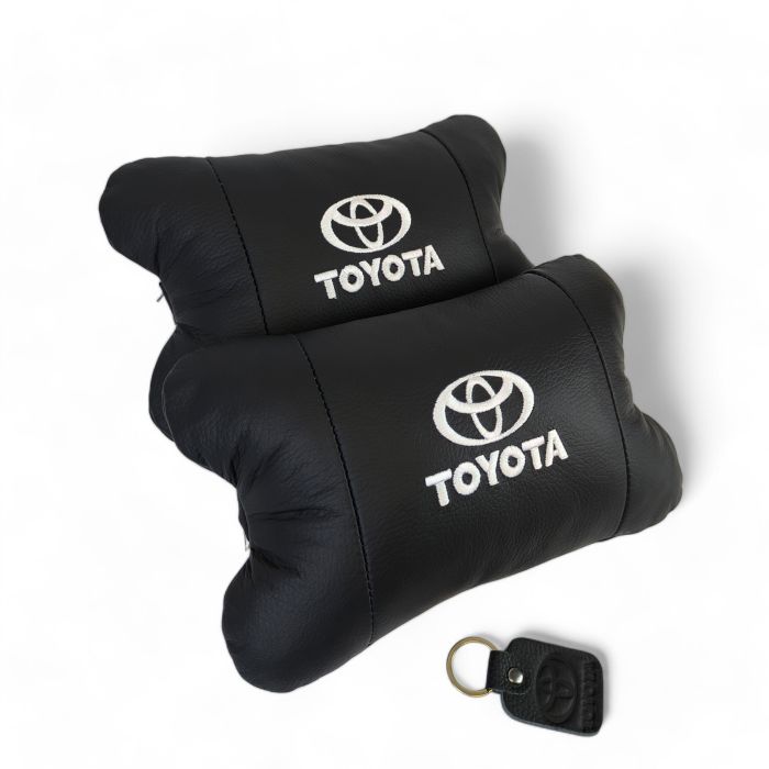 Подушки на подголовник Toyota 2шт, Набор подушек в авто Тойота, Автомобильная подушка Тойота