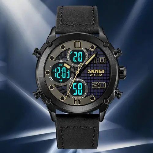Часы наручные мужские SKMEI 1975LBKBK, оригинальные мужские часы, часы кварцевые мужские