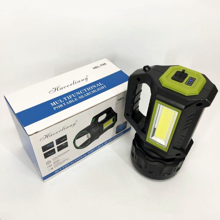 Фонарь переносной кемпинг T95-LED+COB с функцией PowerBank, повербанк, солнечная батарея