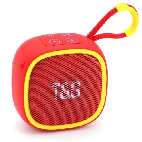 Портативная Bluetooth-колонка TG659 с ремешком, Громкая блютуз колонка для вечеринки. Цвет: красный