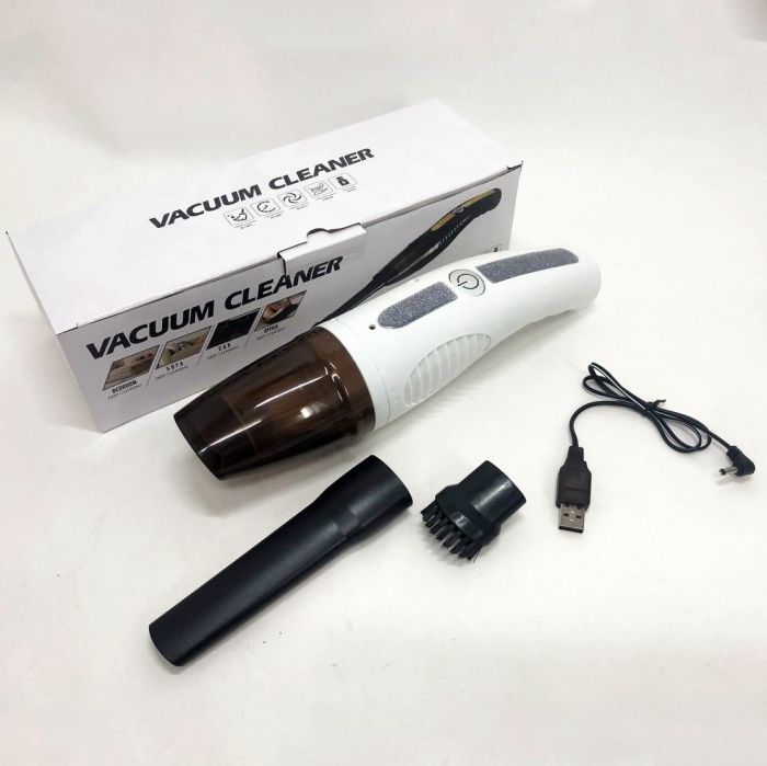 Пылесос автомобильный Car Vacuum Cleaner HY05 на АККУМУЛЯТОРЕ. Цвет: белый