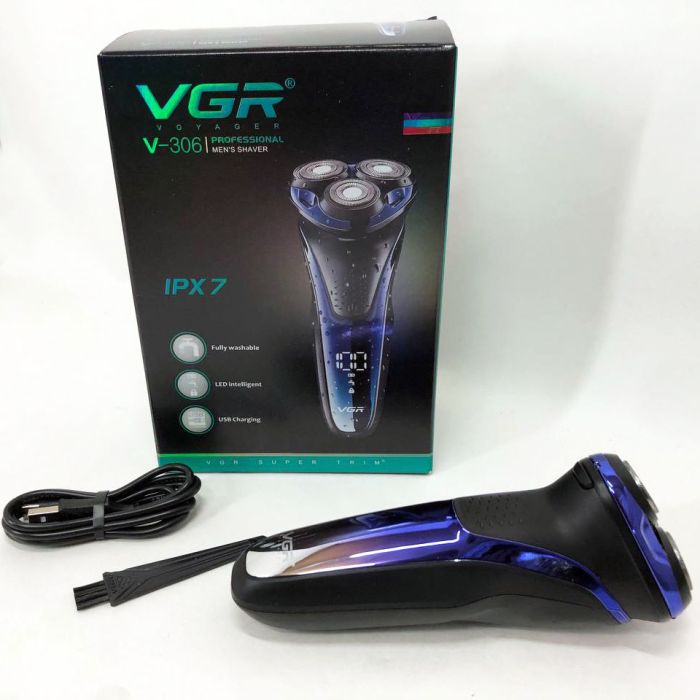 Электробритва VGR V-306 аккумуляторная бритва для стрижки волос, машинка для стрижки бороды