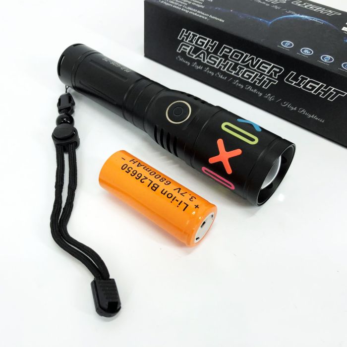 Ручной светодиодный фонарь PLD G26 White Laser LED PM20-TG с USB-зарядкой, аккумулятор 26650