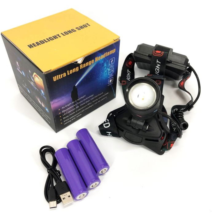 Фонарь налобный NIGHT VISION FLUORESCENCE CT012-3L-2TG(white+red), Налобный фонарь с линзой