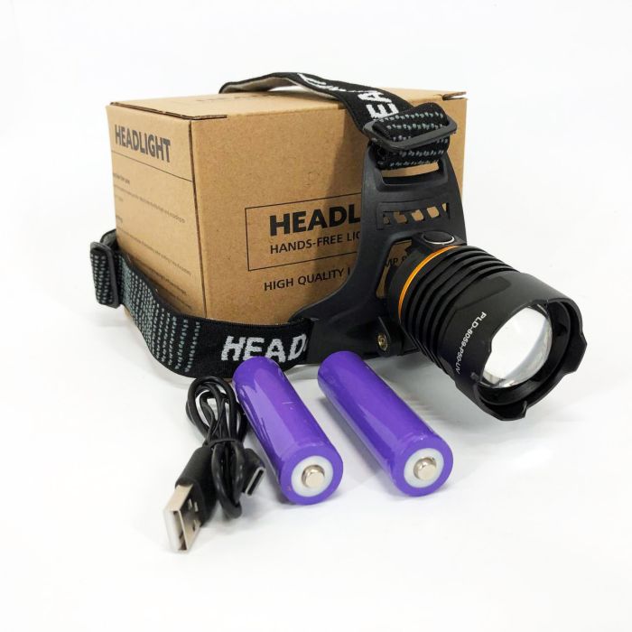 Фонарь налобный PLD-8059-P50-UV, мощный аккумуляторный налобный фонарик, налобный фонарь яркий