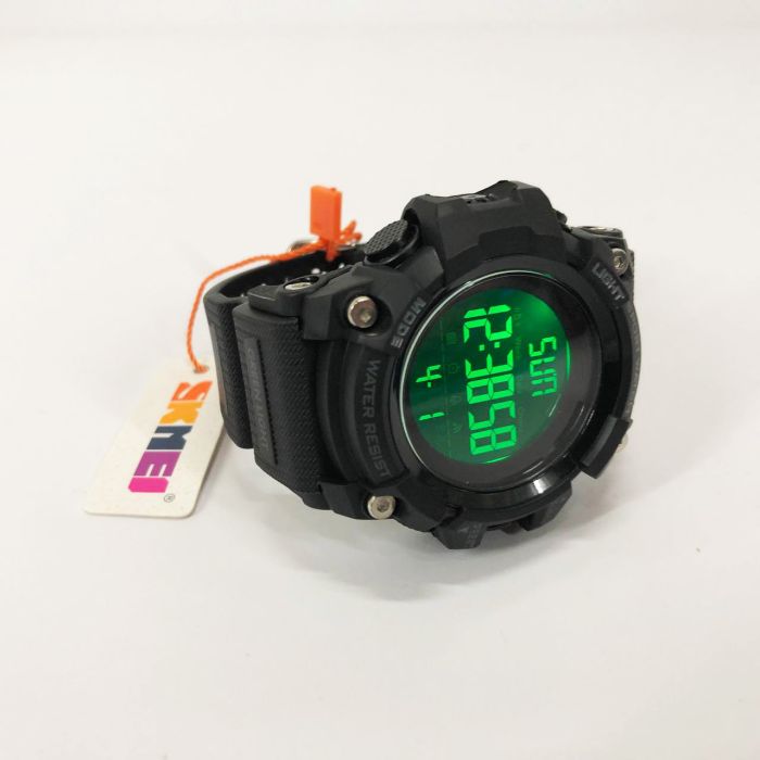Часы наручные мужские SKMEI 1384BK BLACK, водонепроницаемые мужские часы. Цвет: черный