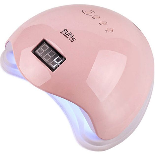 Ультрафиолетовая лампа для Маникюра UV LAMP Sun 6, Светодиодная сушилка для гель лака. Цвет: розовый