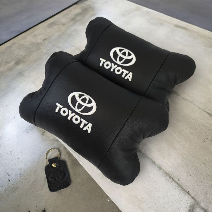 Подушки на подголовник Toyota 2шт, Набор подушек в авто Тойота, Автомобильная подушка Тойота