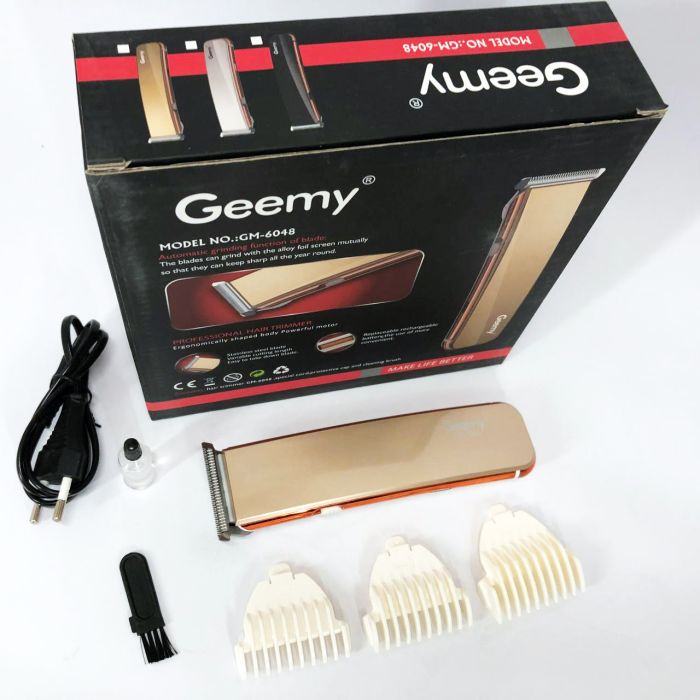 Машинка для стрижки GEMEI GM-6048, Машинка для стрижки домашняя, электробритва для головы. Цвет: золотой
